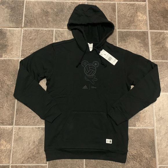 Men's Adidas Essentials X Disney Mickey Sport Hoodie Black Size Small HK9200 - Picture 1 of 6